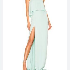 Amanda Uprichard Topanga Maxi Dress in Celadon